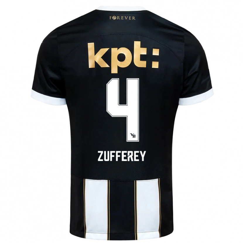 Danxen Heren Gil Zufferey #4 Zwart Wit Uitshirt Uittenue 2025/26 T-Shirt België