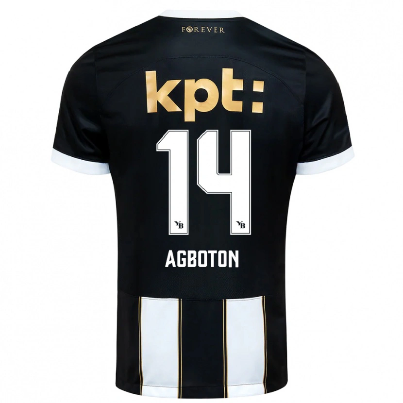 Danxen Heren Marc-Alexis Agboton #14 Zwart Wit Uitshirt Uittenue 2025/26 T-Shirt België