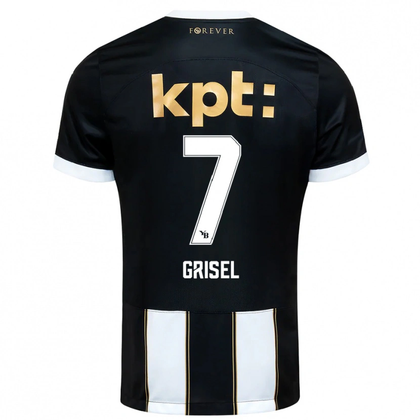 Danxen Heren Arno Grisel #7 Zwart Wit Uitshirt Uittenue 2025/26 T-Shirt België