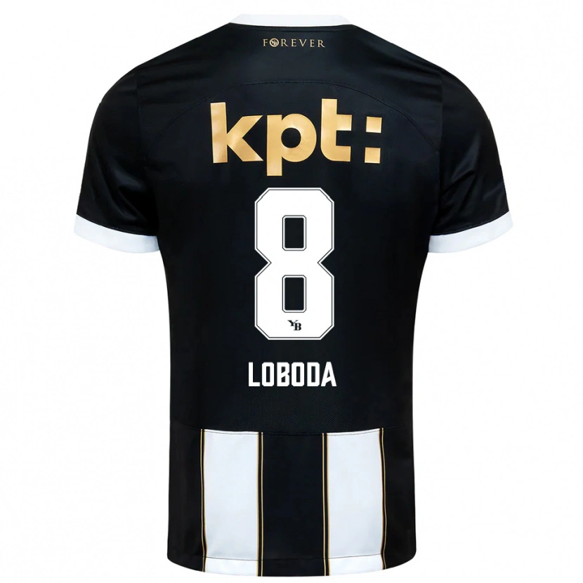 Danxen Heren Vincent Loboda #8 Zwart Wit Uitshirt Uittenue 2025/26 T-Shirt België