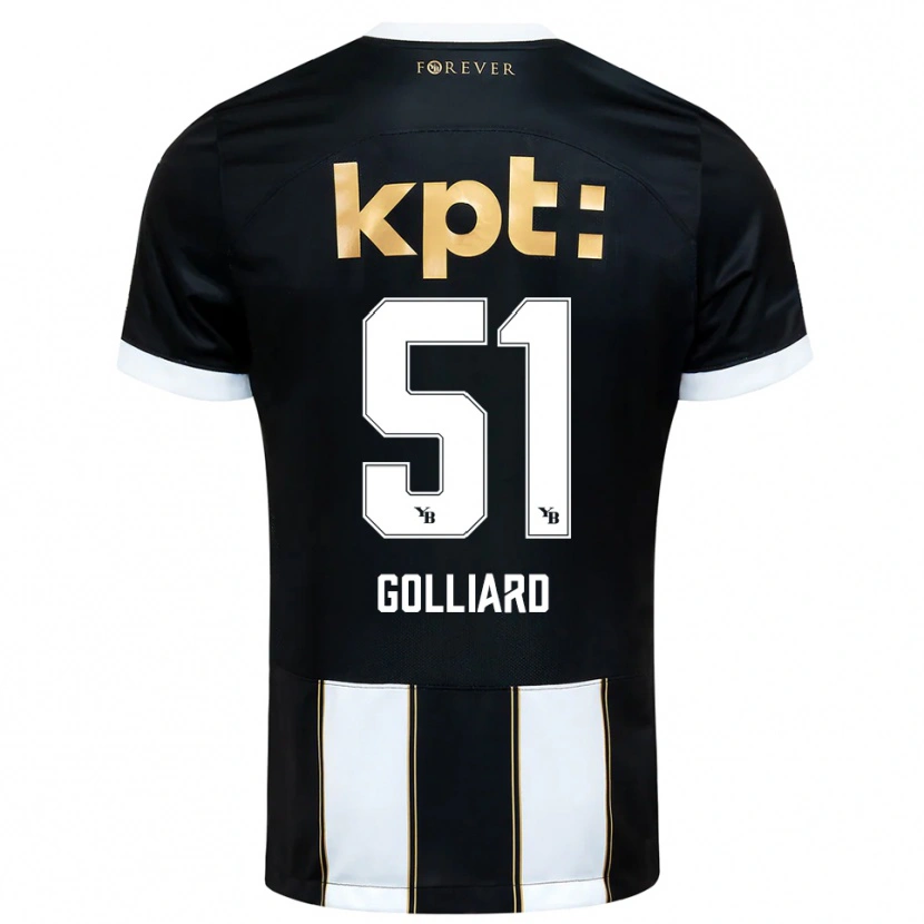 Danxen Heren Théo Golliard #51 Zwart Wit Uitshirt Uittenue 2025/26 T-Shirt België