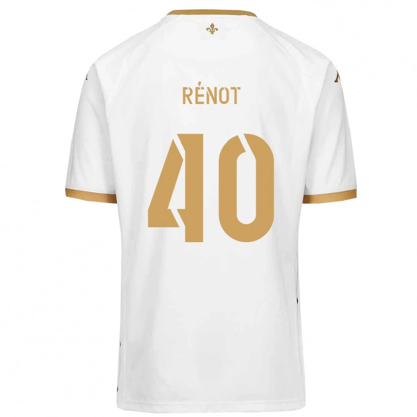 Danxen Heren Sébastien Rénot #40 Wit Goud Uitshirt Uittenue 2025/26 T-Shirt België