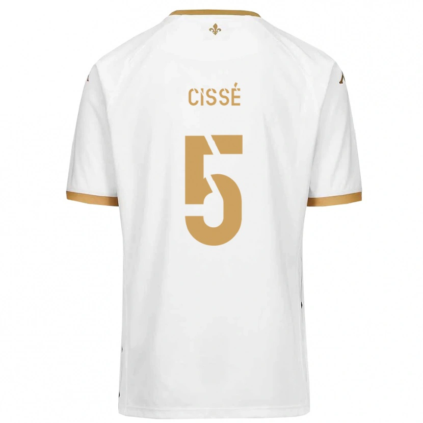 Danxen Heren Bilal Cissé #5 Wit Goud Uitshirt Uittenue 2025/26 T-Shirt België