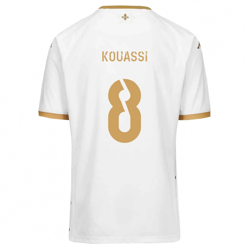 Danxen Heren Odilon Kouassi #8 Wit Goud Uitshirt Uittenue 2025/26 T-Shirt België