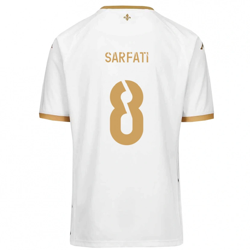 Danxen Heren Isaac Sarfati #8 Wit Goud Uitshirt Uittenue 2025/26 T-Shirt België