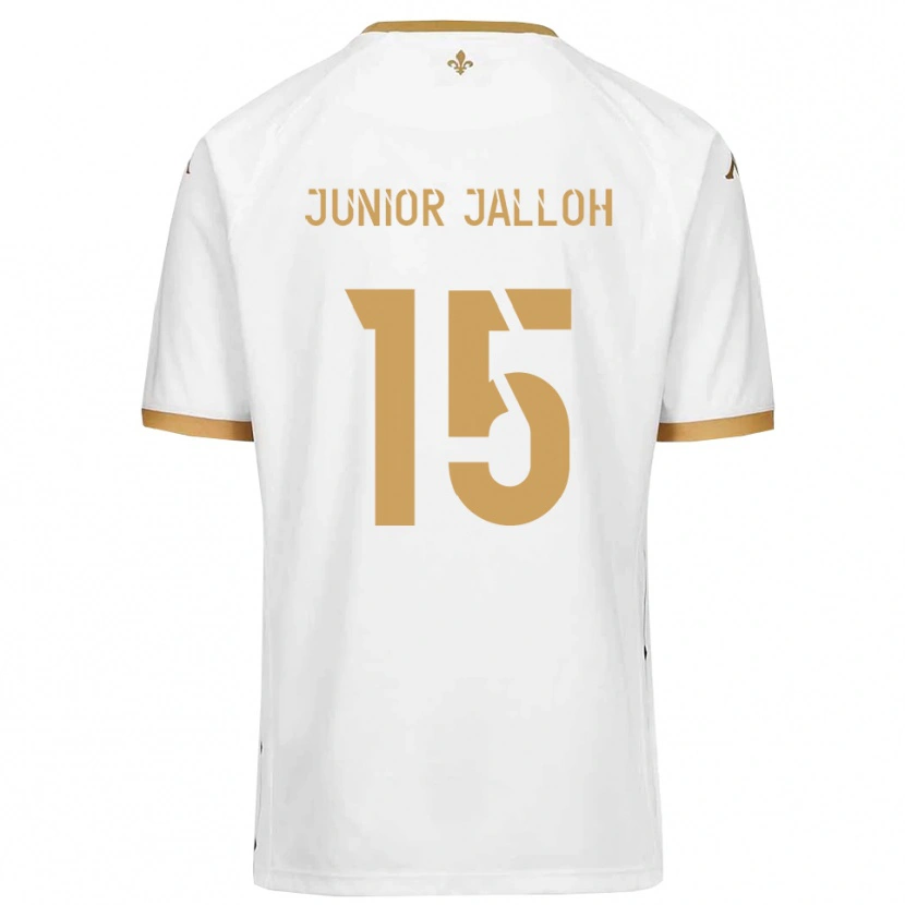 Danxen Heren Abubakar Junior Jalloh #15 Wit Goud Uitshirt Uittenue 2025/26 T-Shirt België