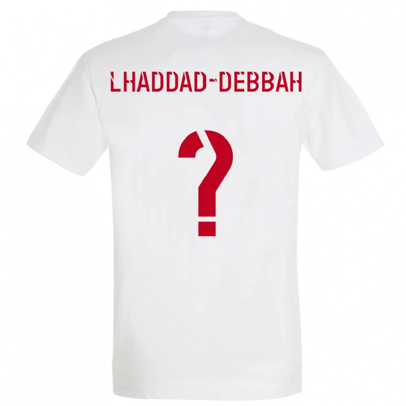 Danxen Heren Yanis Lhaddad-Debbah #0 Wit Rood Geel Uitshirt Uittenue 2025/26 T-Shirt België