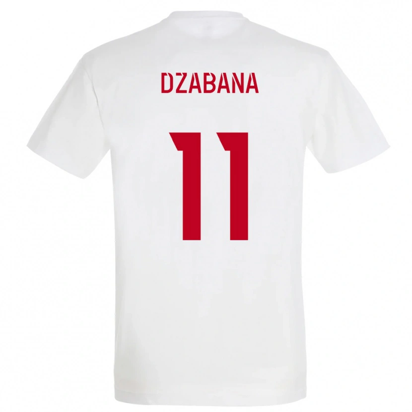 Danxen Heren Alan Dzabana #11 Wit Rood Geel Uitshirt Uittenue 2025/26 T-Shirt België