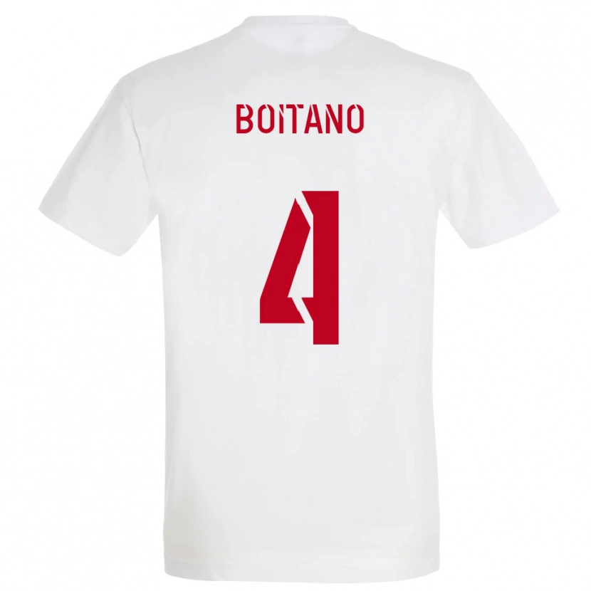 Danxen Heren Jean-Baptiste Boitano #4 Wit Rood Geel Uitshirt Uittenue 2025/26 T-Shirt België