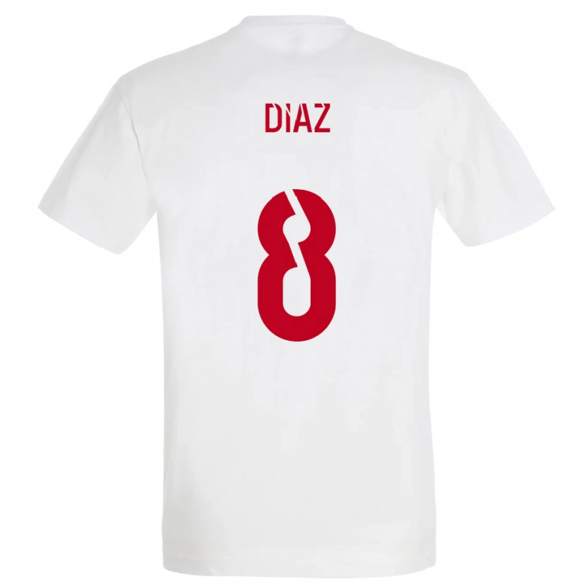 Danxen Heren Ryan Diaz #8 Wit Rood Geel Uitshirt Uittenue 2025/26 T-Shirt België