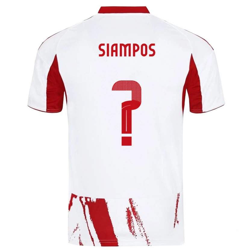 Danxen Heren Ilias Siampos #0 Wit Rood Uitshirt Uittenue 2025/26 T-Shirt België