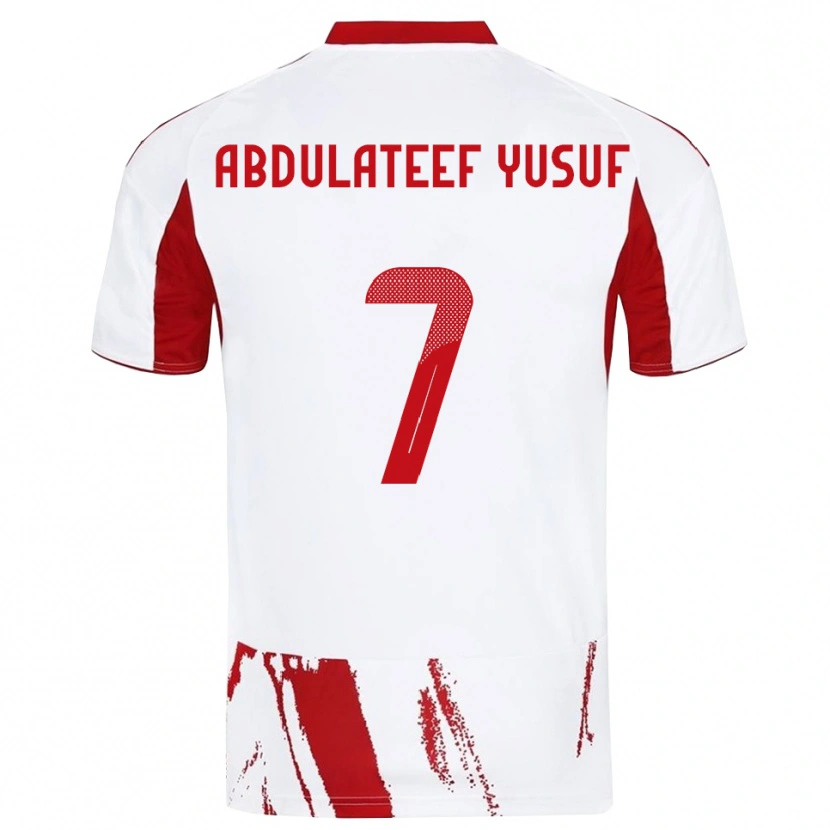 Danxen Heren Taiye Abdulateef Yusuf #7 Wit Rood Uitshirt Uittenue 2025/26 T-Shirt België