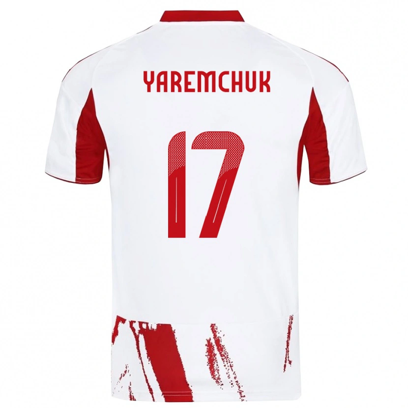 Danxen Heren Roman Yaremchuk #17 Wit Rood Uitshirt Uittenue 2025/26 T-Shirt België