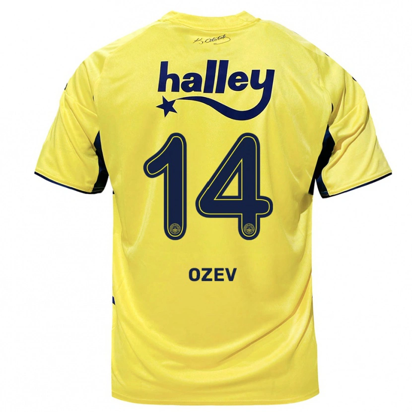 Danxen Heren Ümran Özev #14 Geel Donkerblauw Uitshirt Uittenue 2025/26 T-Shirt België