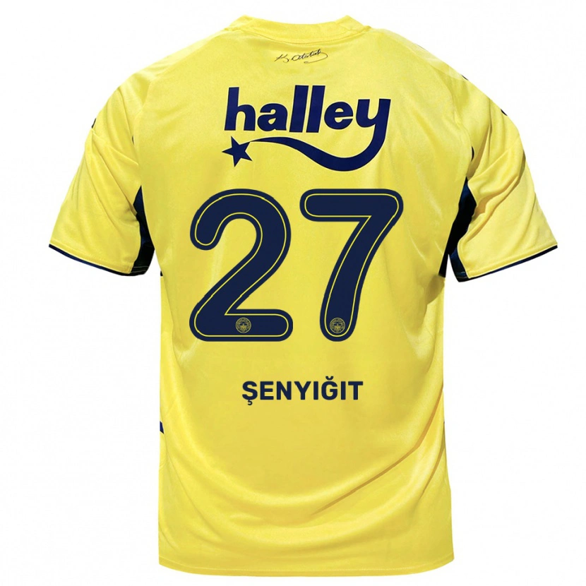 Danxen Heren Enes Şenyiğit #27 Geel Donkerblauw Uitshirt Uittenue 2025/26 T-Shirt België
