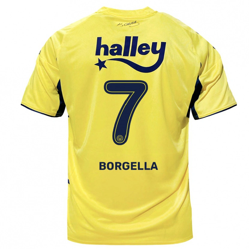 Danxen Heren Roselord Borgella #7 Geel Donkerblauw Uitshirt Uittenue 2025/26 T-Shirt België