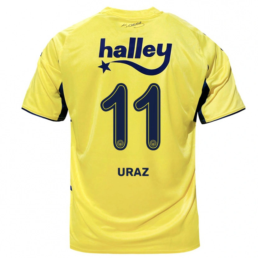 Danxen Heren Yağmur Uraz #11 Geel Donkerblauw Uitshirt Uittenue 2025/26 T-Shirt België