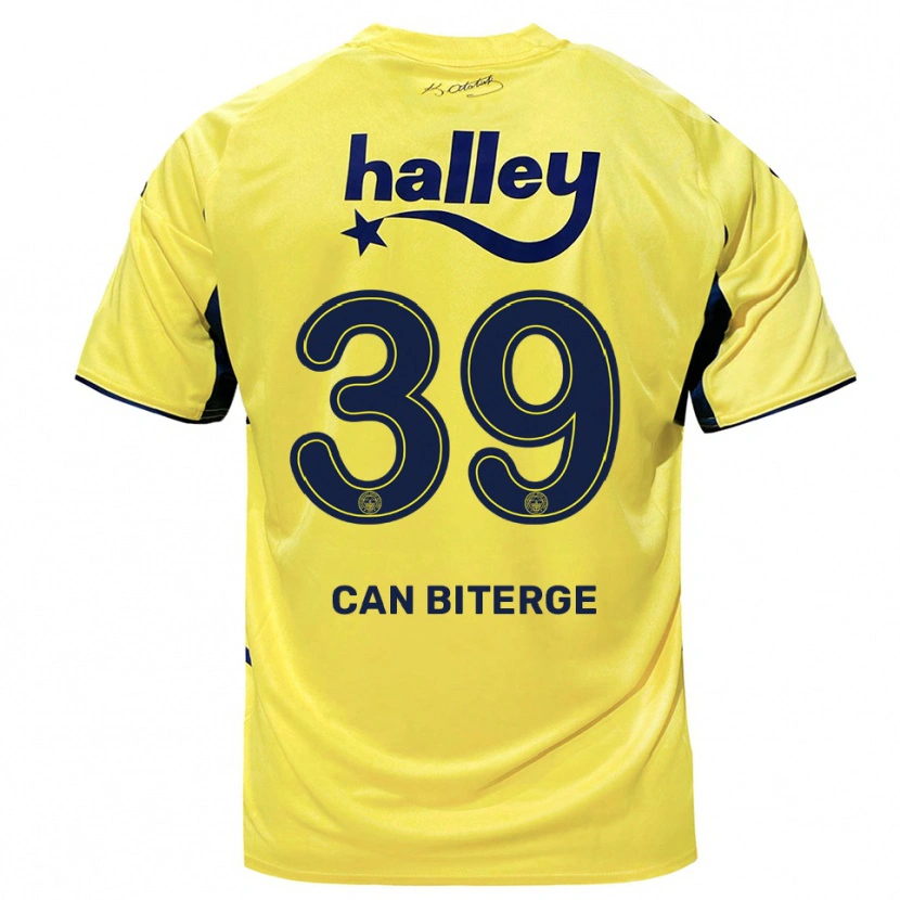 Danxen Heren Engin Can Biterge #39 Geel Donkerblauw Uitshirt Uittenue 2025/26 T-Shirt België