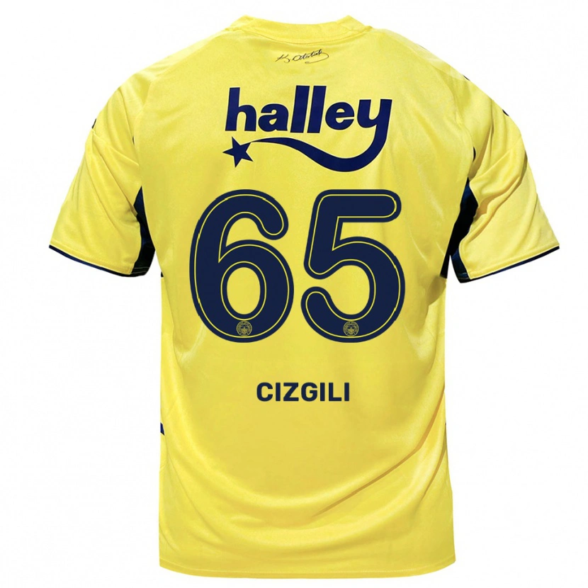 Danxen Heren Muharrem Cizgili #65 Geel Donkerblauw Uitshirt Uittenue 2025/26 T-Shirt België