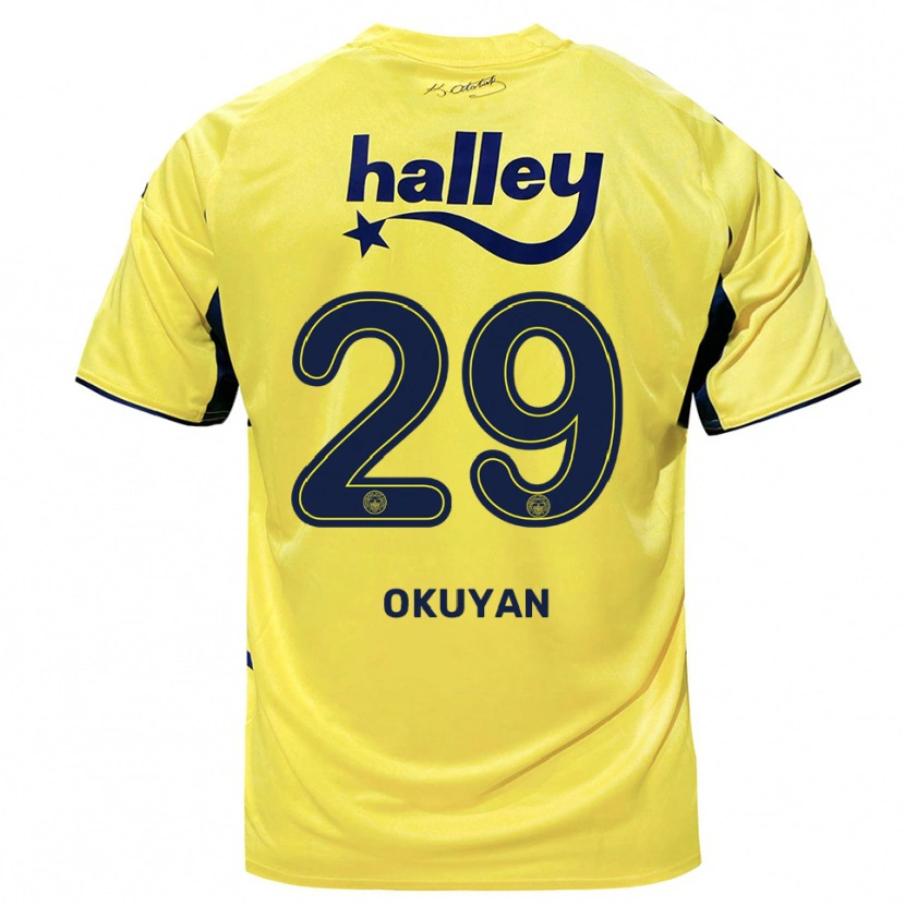 Danxen Heren Mevlüde Okuyan #29 Geel Donkerblauw Uitshirt Uittenue 2025/26 T-Shirt België