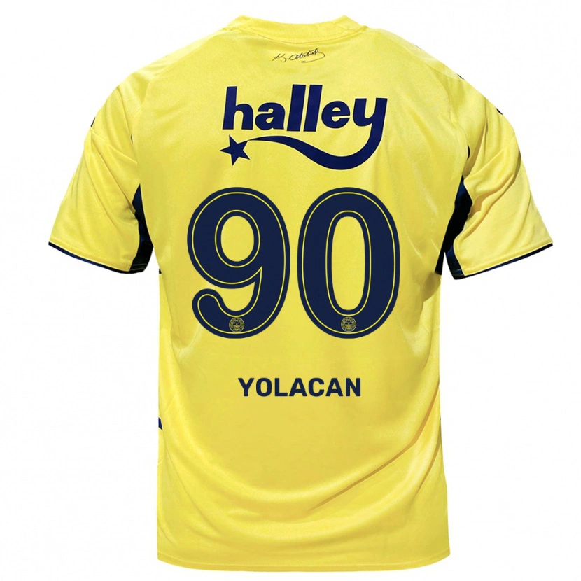 Danxen Heren Baran Yolaçan #90 Geel Donkerblauw Uitshirt Uittenue 2025/26 T-Shirt België