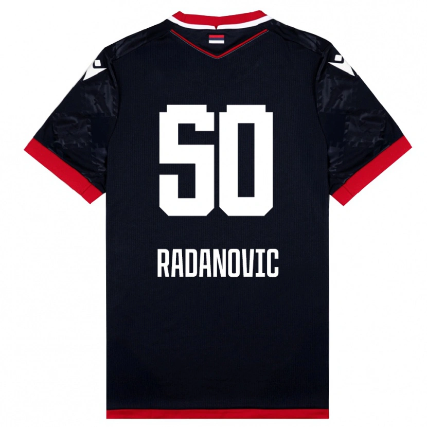 Danxen Heren Savo Radanovic #50 Zwart Rood Uitshirt Uittenue 2025/26 T-Shirt België