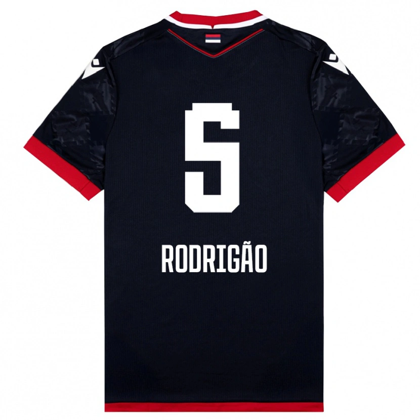 Danxen Heren Rodrigão #5 Zwart Rood Uitshirt Uittenue 2025/26 T-Shirt België