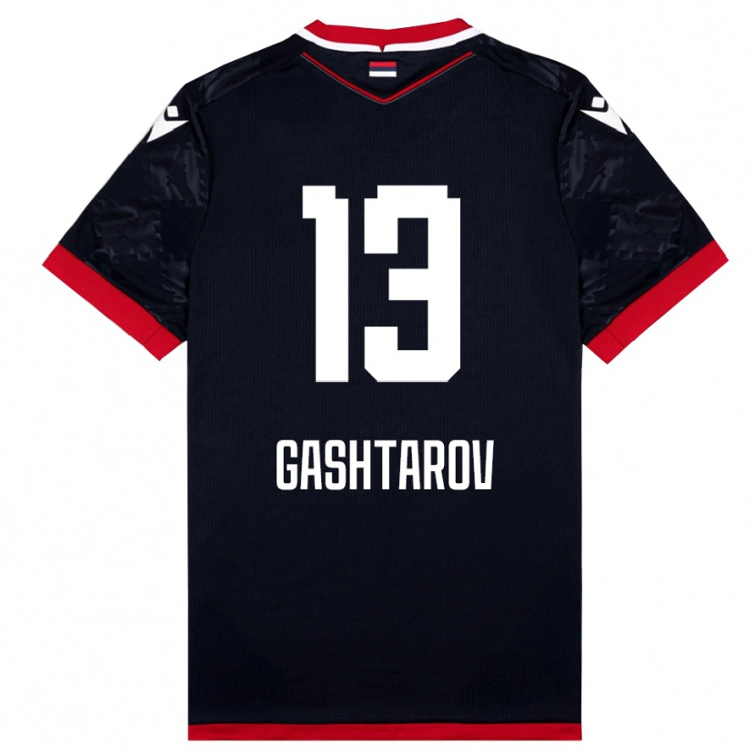 Danxen Heren Matej Gashtarov #13 Zwart Rood Uitshirt Uittenue 2025/26 T-Shirt België