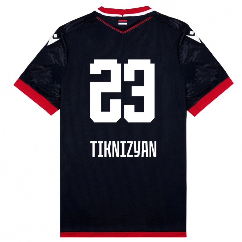 Danxen Heren Nair Tiknizyan #23 Zwart Rood Uitshirt Uittenue 2025/26 T-Shirt België