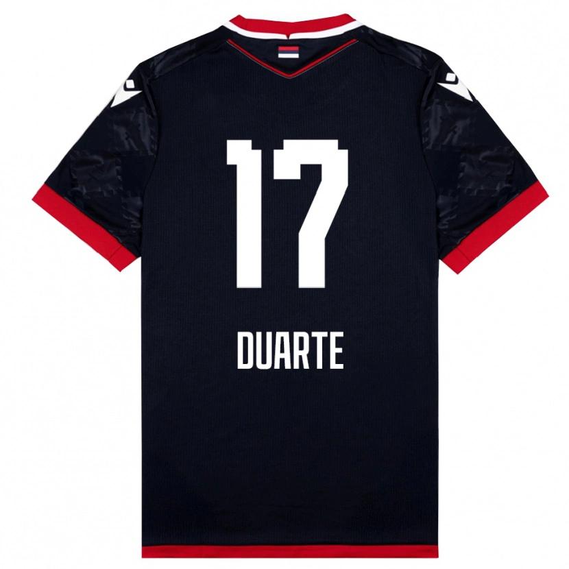 Danxen Heren Bruno Duarte #17 Zwart Rood Uitshirt Uittenue 2025/26 T-Shirt België