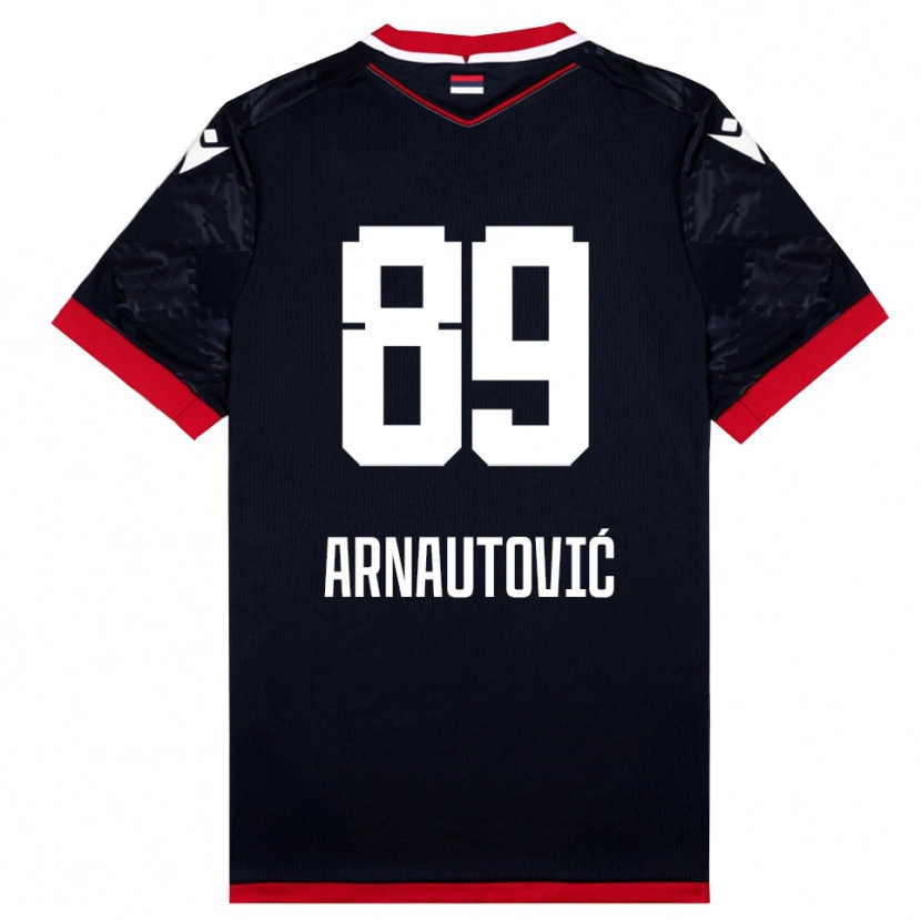 Danxen Heren Marko Arnautovic #89 Zwart Rood Uitshirt Uittenue 2025/26 T-Shirt België