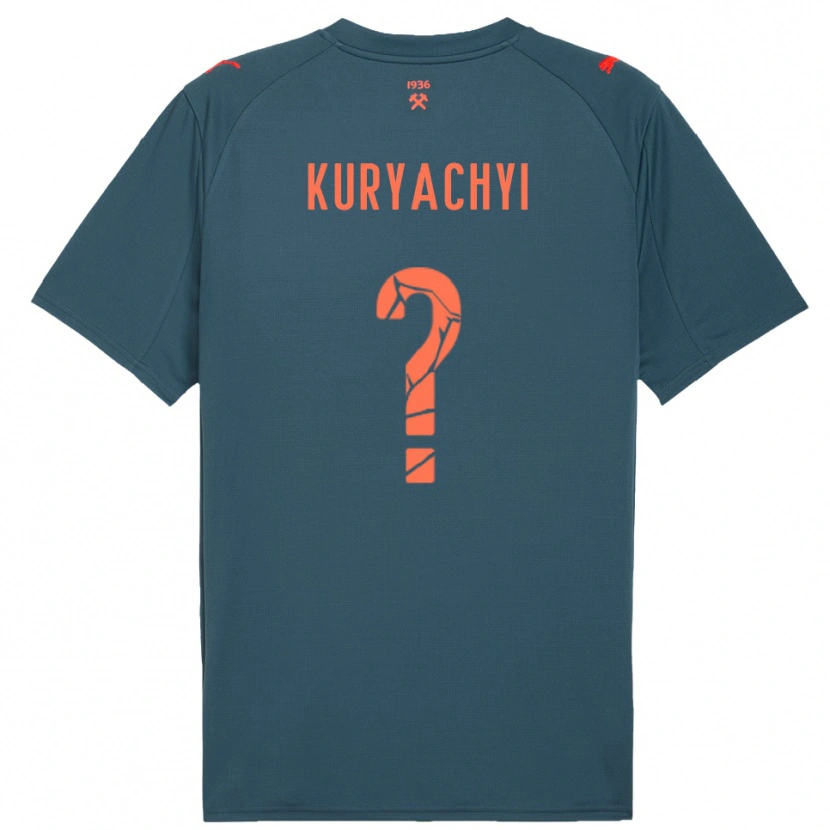 Danxen Heren Artur Kuryachyi #0 Donkerblauw Rood Uitshirt Uittenue 2025/26 T-Shirt België