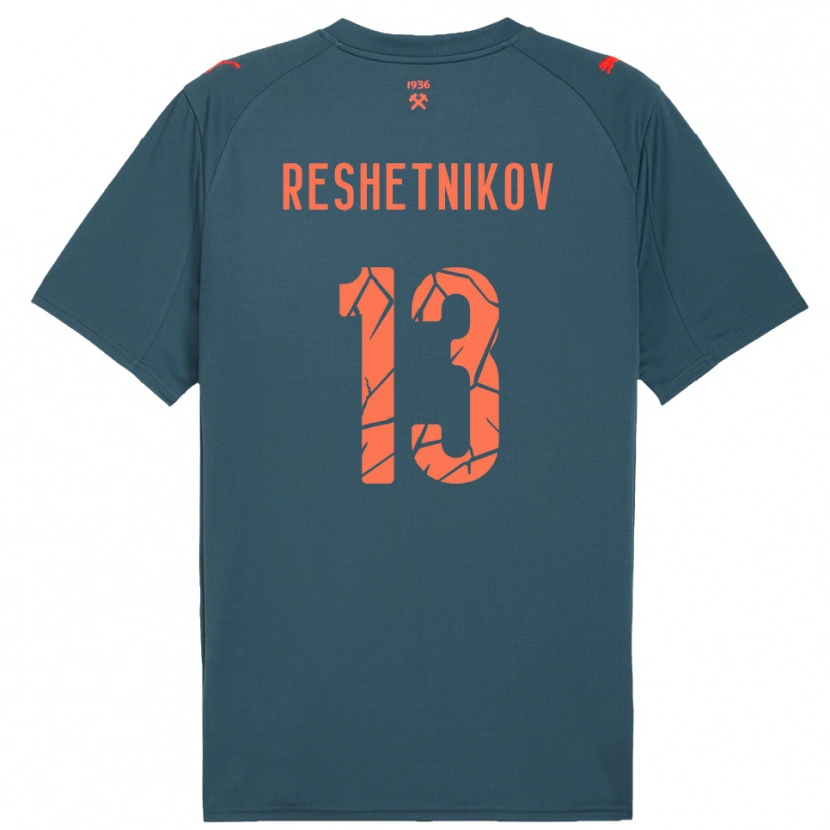 Danxen Heren Mikhail Reshetnikov #13 Donkerblauw Rood Uitshirt Uittenue 2025/26 T-Shirt België