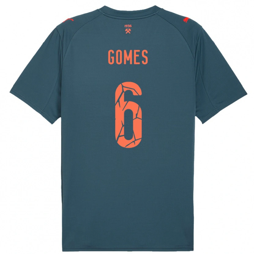 Danxen Heren Marlon Gomes #6 Donkerblauw Rood Uitshirt Uittenue 2025/26 T-Shirt België