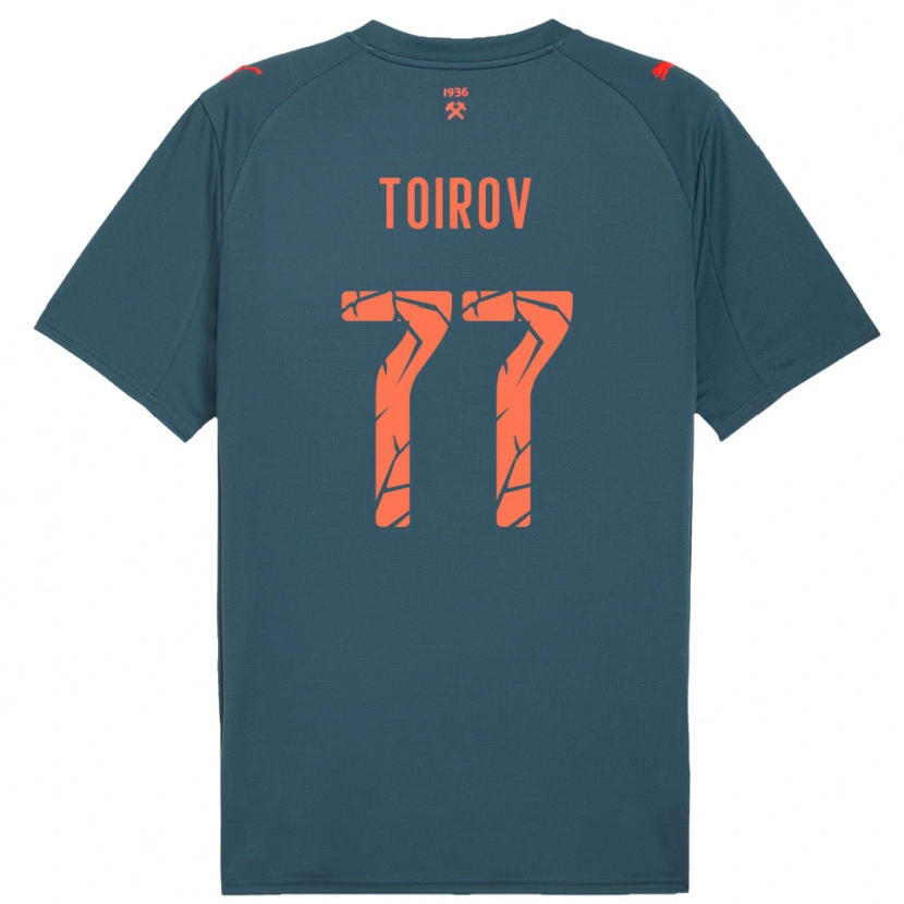 Danxen Heren Khusrav Toirov #77 Donkerblauw Rood Uitshirt Uittenue 2025/26 T-Shirt België