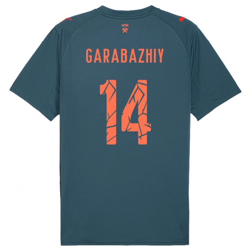 Danxen Heren Anton Garabazhiy #14 Donkerblauw Rood Uitshirt Uittenue 2025/26 T-Shirt België