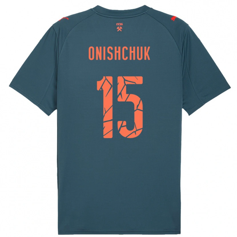 Danxen Heren Yegor Onishchuk #15 Donkerblauw Rood Uitshirt Uittenue 2025/26 T-Shirt België