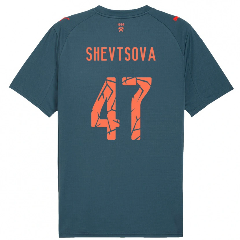 Danxen Heren Viktoriia Shevtsova #47 Donkerblauw Rood Uitshirt Uittenue 2025/26 T-Shirt België