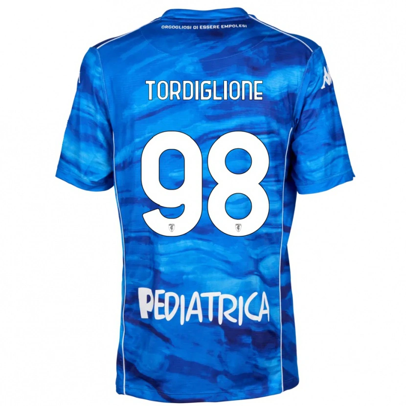 Danxen Dames Nicolò Tordiglione #98 Blauw Wit Thuisshirt Thuistenue 2025/26 T-Shirt België