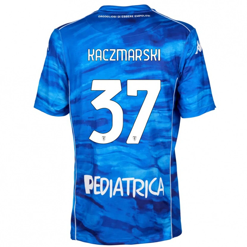 Danxen Dames Iwo Kaczmarski #37 Blauw Wit Thuisshirt Thuistenue 2025/26 T-Shirt België