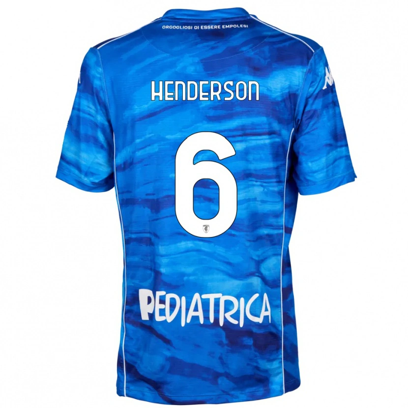 Danxen Dames Liam Henderson #6 Blauw Wit Thuisshirt Thuistenue 2025/26 T-Shirt België