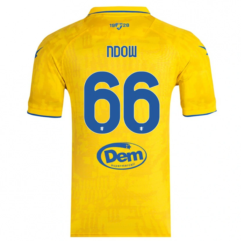 Danxen Dames Abdoulie Ndow #66 Geel Blauw Thuisshirt Thuistenue 2025/26 T-Shirt België