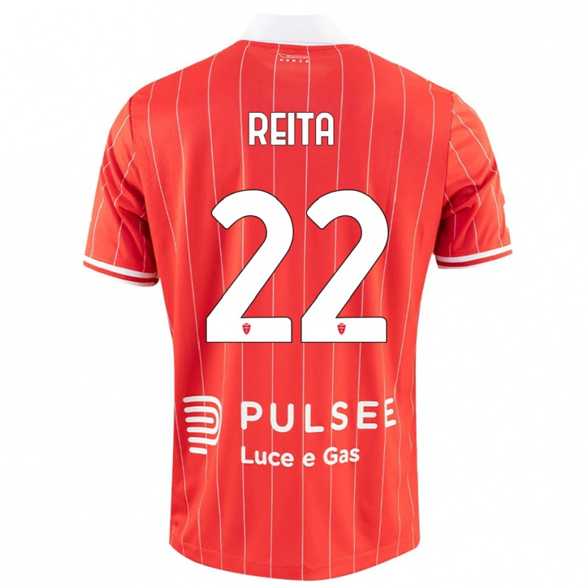 Danxen Dames Francesco Reita #22 Rood Wit Thuisshirt Thuistenue 2025/26 T-Shirt België