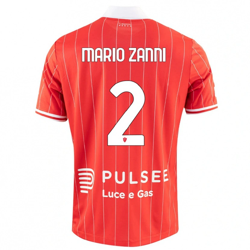 Danxen Dames Mario Zanni #2 Rood Wit Thuisshirt Thuistenue 2025/26 T-Shirt België