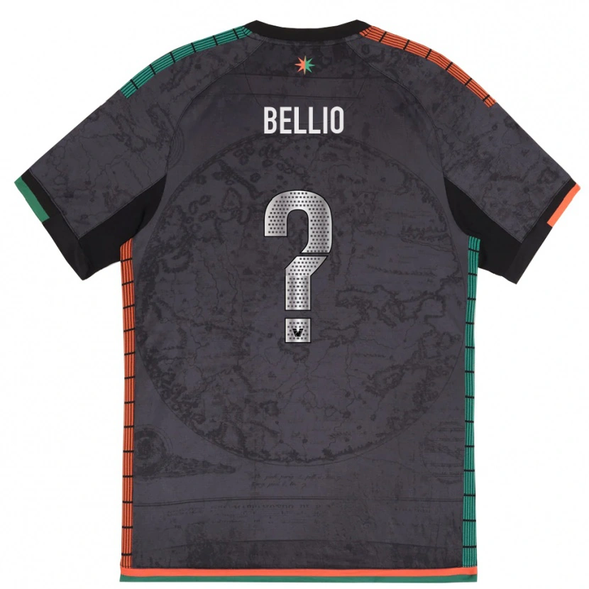 Danxen Dames Andrea Bellio #0 Donkergrijs Thuisshirt Thuistenue 2025/26 T-Shirt België