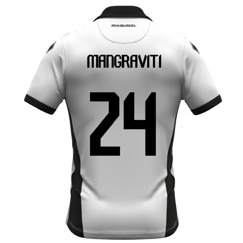 Danxen Dames Massimiliano Mangraviti #24 Wit Zwart Oranje Thuisshirt Thuistenue 2025/26 T-Shirt België