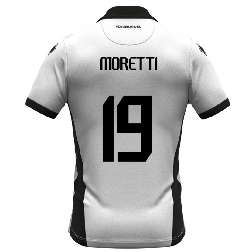 Danxen Dames Noah Moretti #19 Wit Zwart Oranje Thuisshirt Thuistenue 2025/26 T-Shirt België