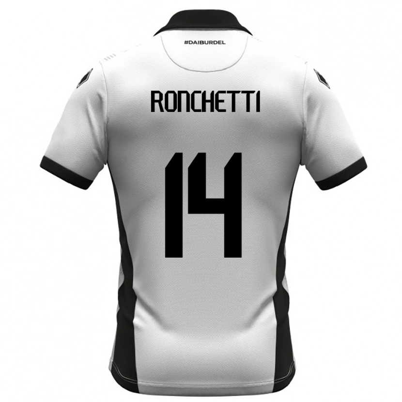 Danxen Dames Filippo Ronchetti #14 Wit Zwart Oranje Thuisshirt Thuistenue 2025/26 T-Shirt België