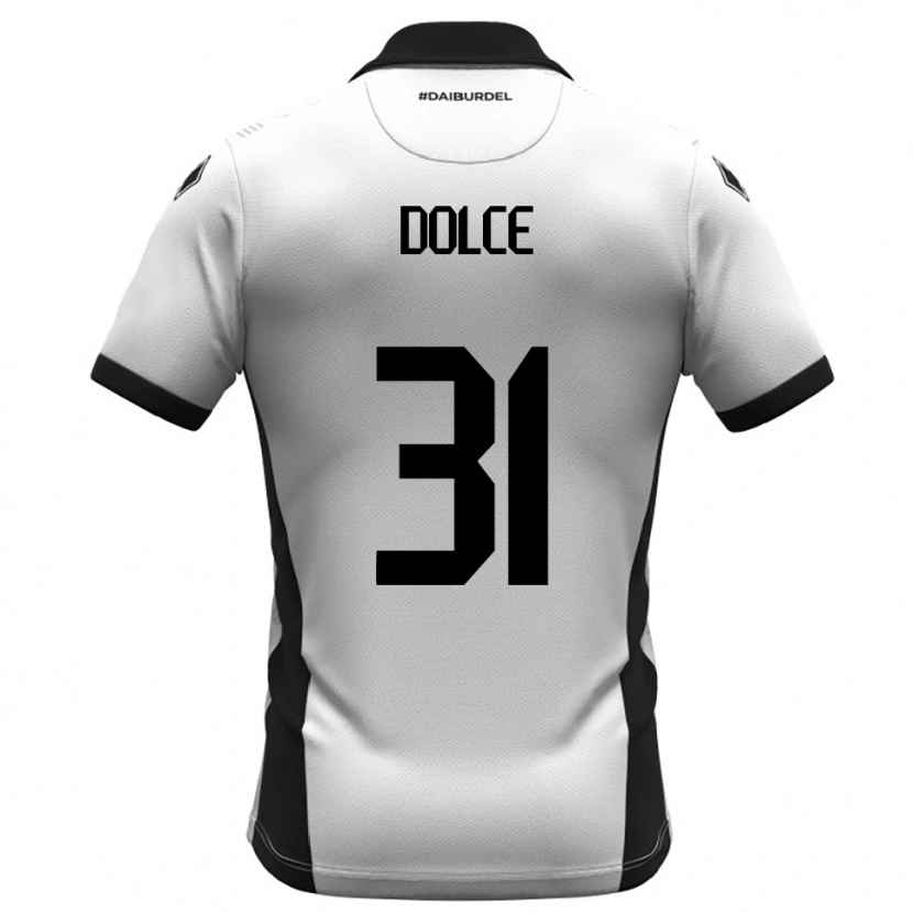 Danxen Dames Alessandro Dolce #31 Wit Zwart Oranje Thuisshirt Thuistenue 2025/26 T-Shirt België
