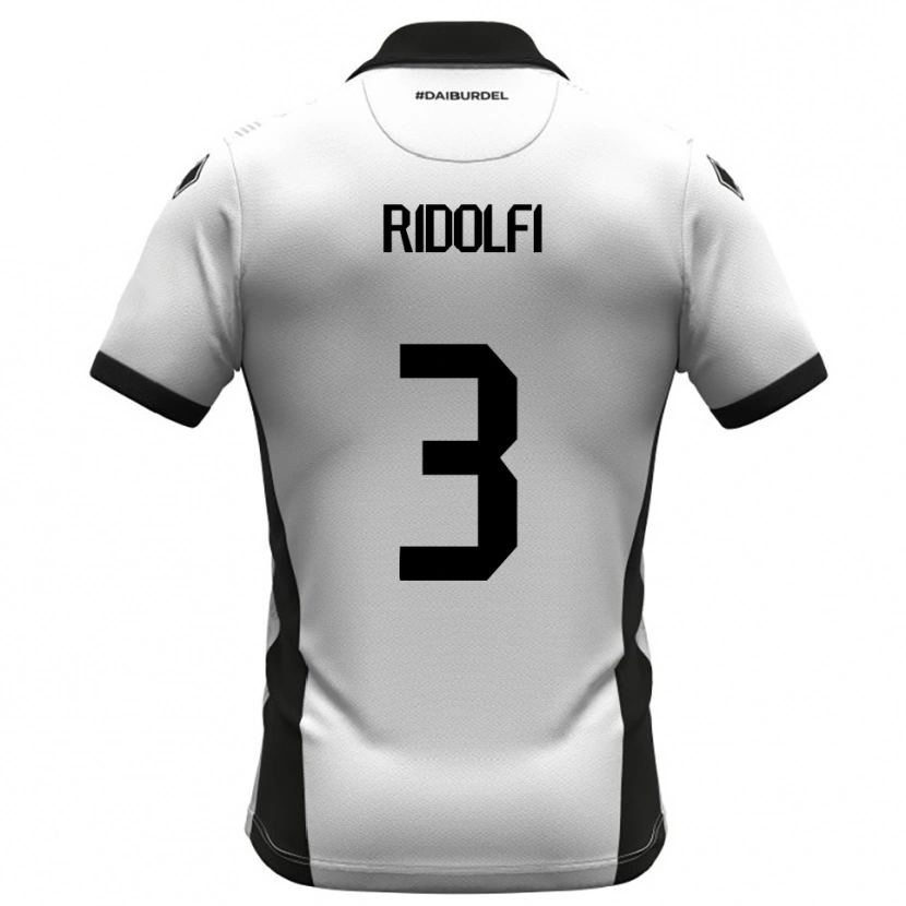 Danxen Dames Mattia Ridolfi #3 Wit Zwart Oranje Thuisshirt Thuistenue 2025/26 T-Shirt België